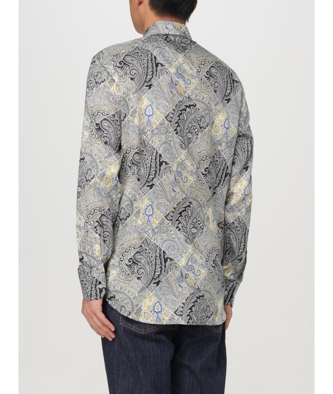 ETRO Серая хлопковая кэжуал рубашка, фото 4