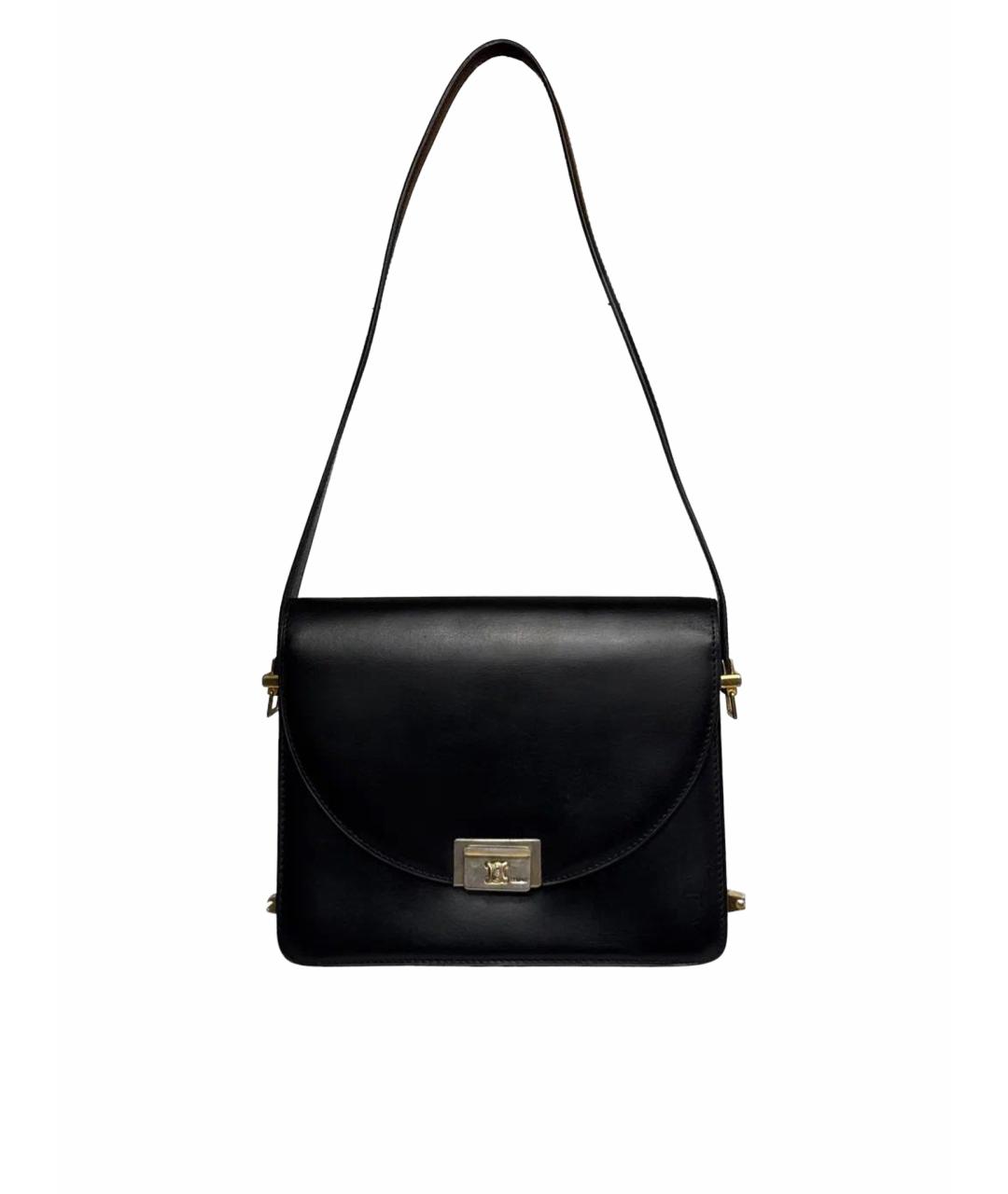 CELINE Черная кожаная сумка через плечо, фото 1