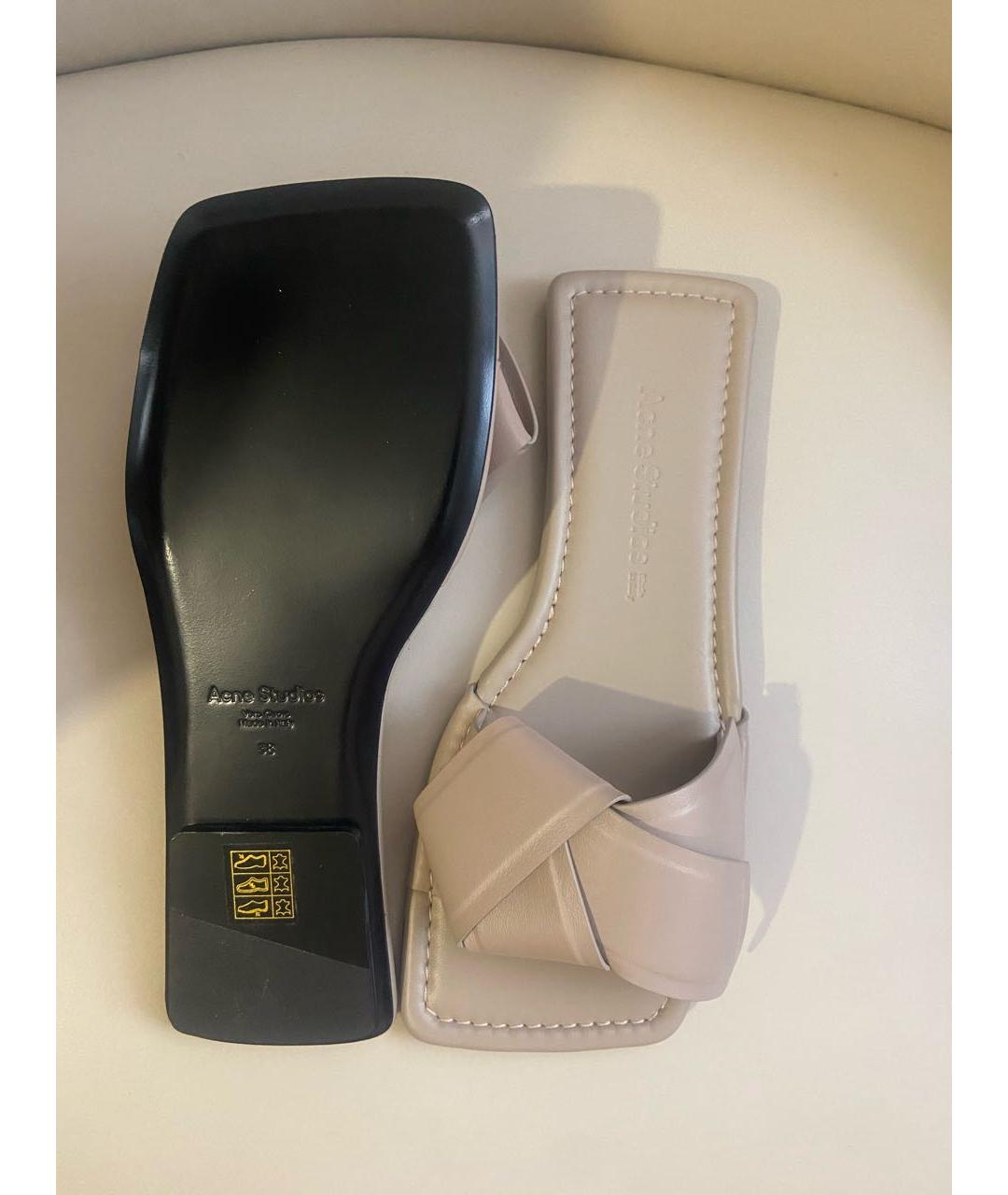 ACNE STUDIOS Кожаные шлепанцы, фото 3