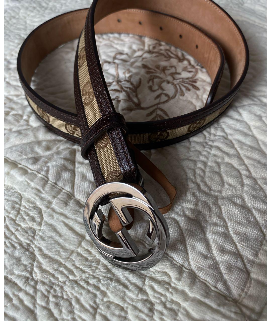 GUCCI Бежевый кожаный ремень, фото 8