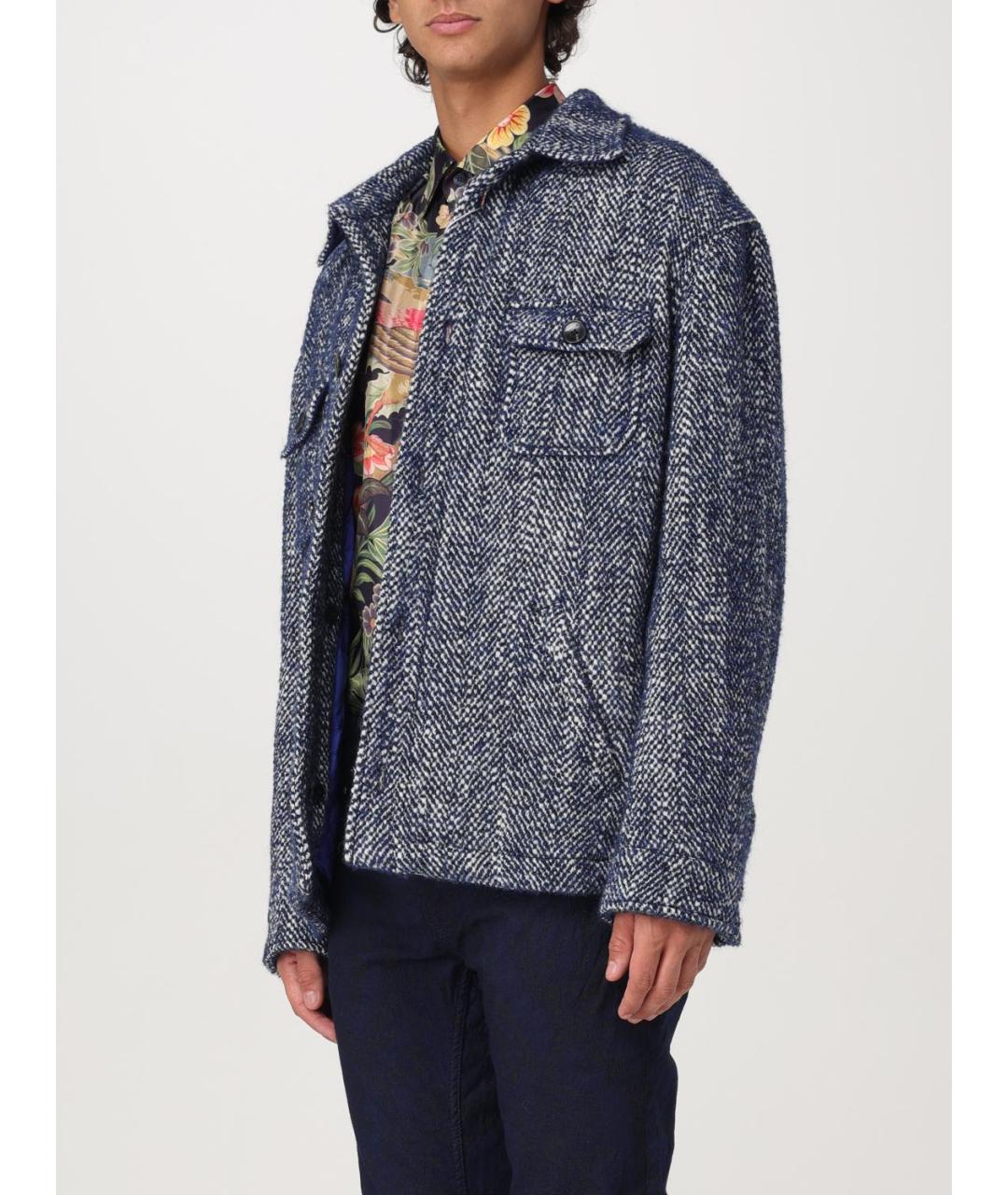 ETRO Синяя шерстяная куртка, фото 5