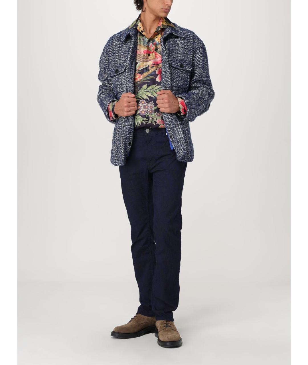 ETRO Синяя шерстяная куртка, фото 3