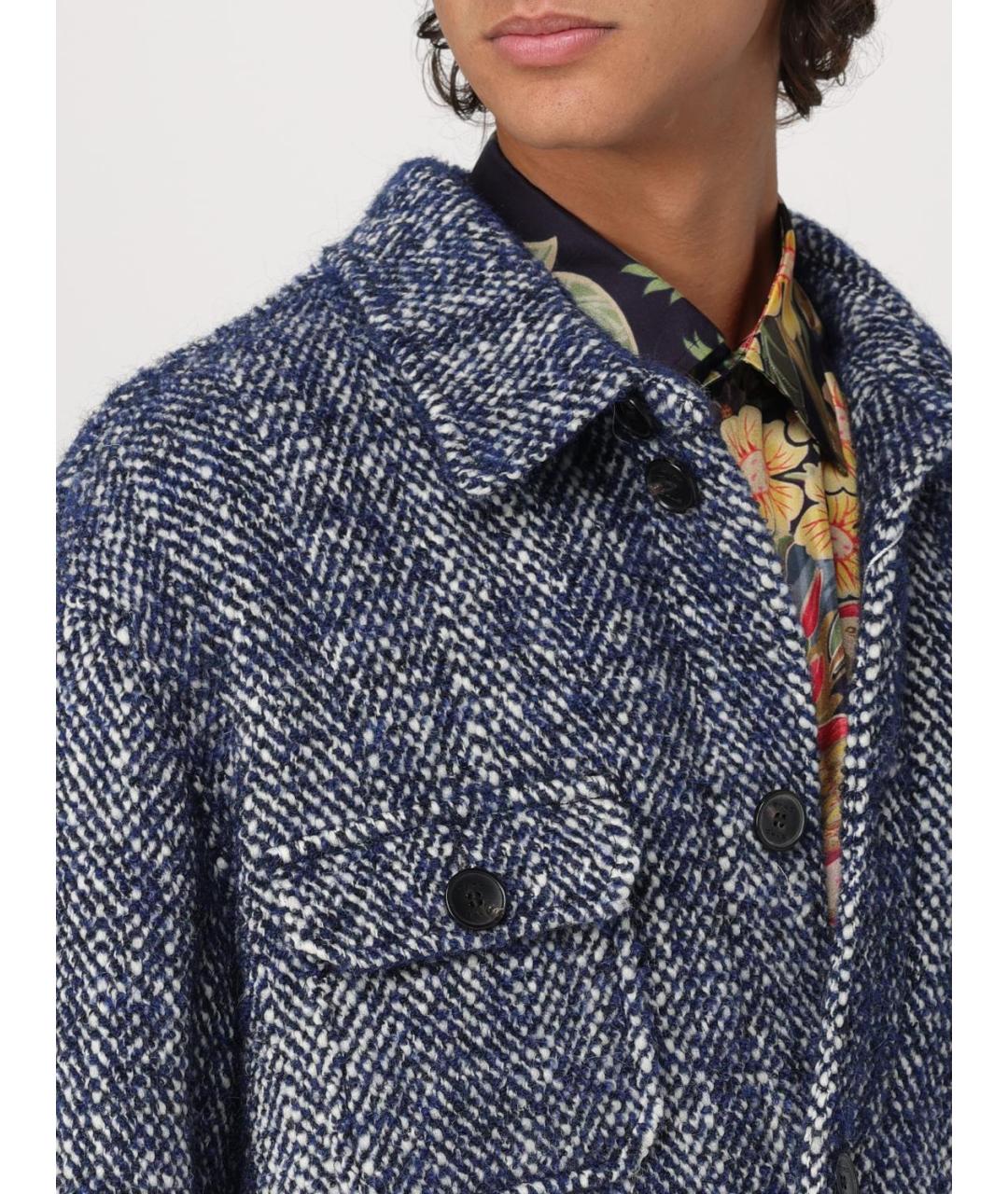 ETRO Синяя шерстяная куртка, фото 6
