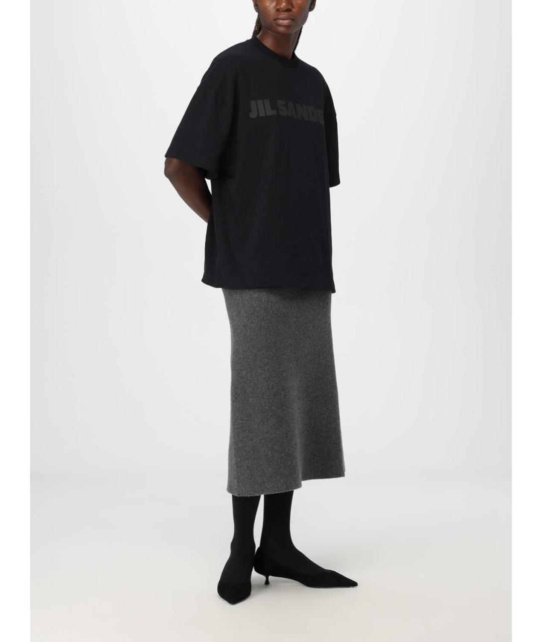 JIL SANDER Черная футболка, фото 3