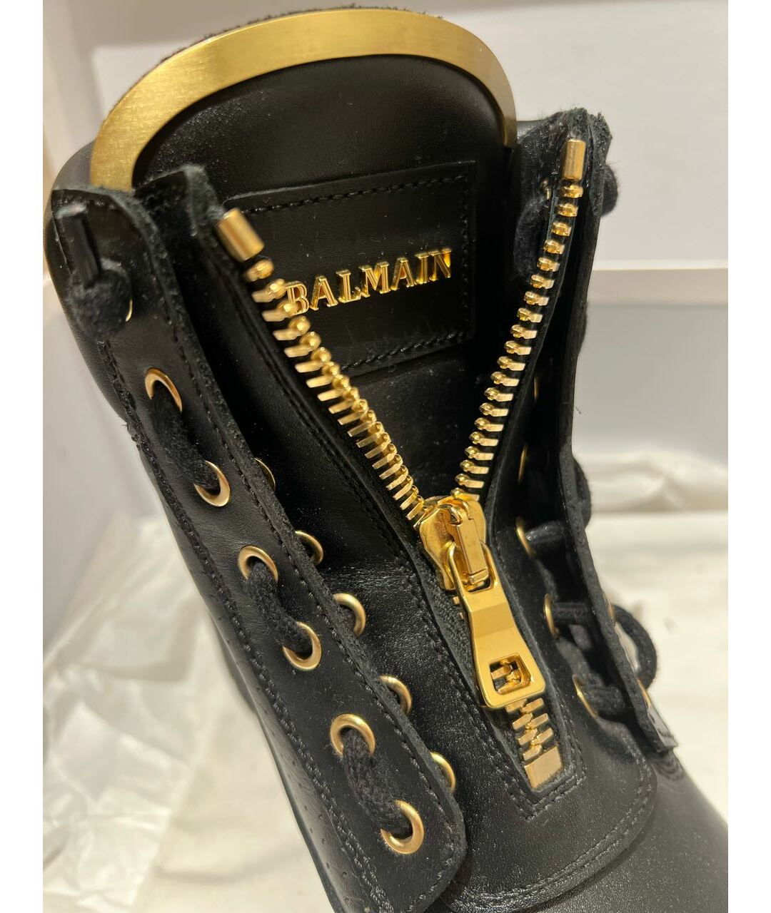 BALMAIN Черные кожаные ботинки, фото 6