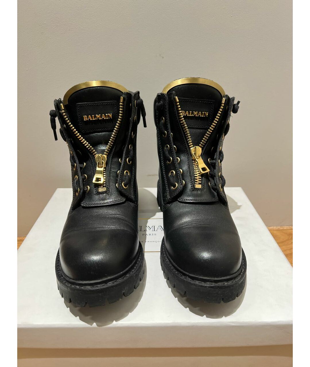 BALMAIN Черные кожаные ботинки, фото 2