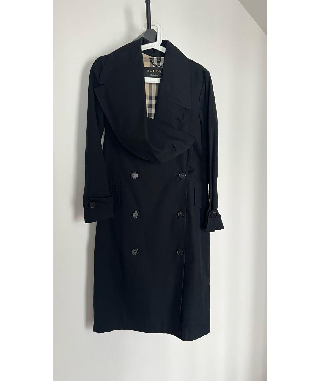 BURBERRY Черный хлопковый тренч/плащ, фото 4