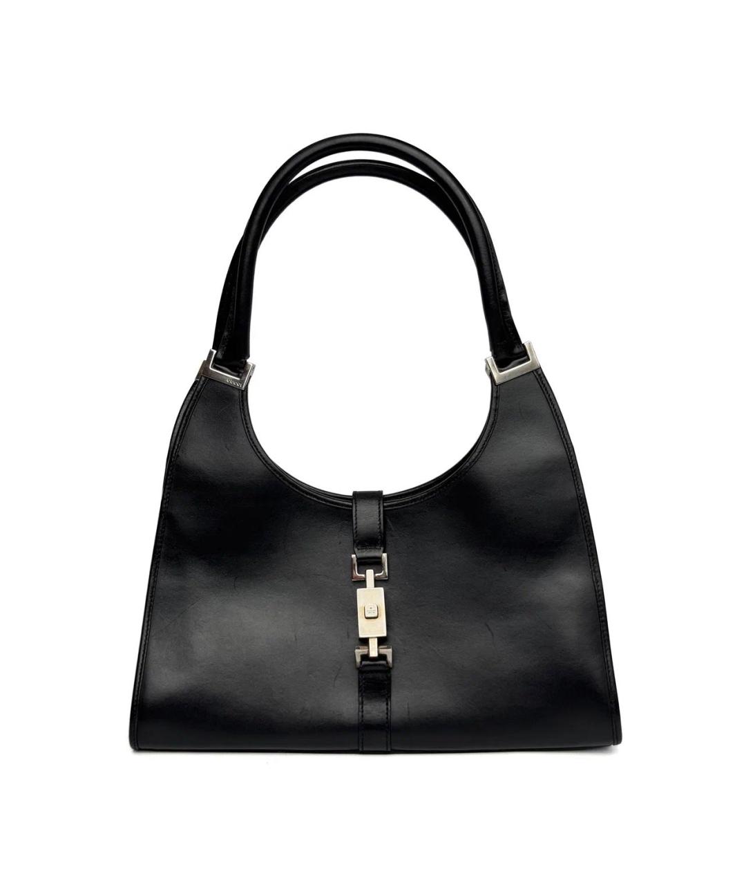 GUCCI Черная кожаная сумка с короткими ручками, фото 7