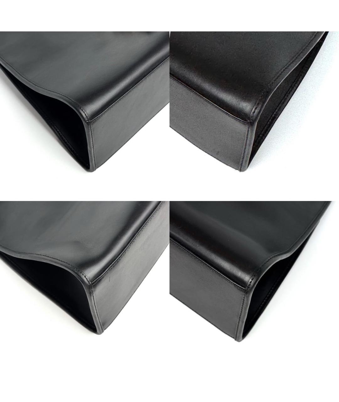 GUCCI Черная кожаная сумка с короткими ручками, фото 6