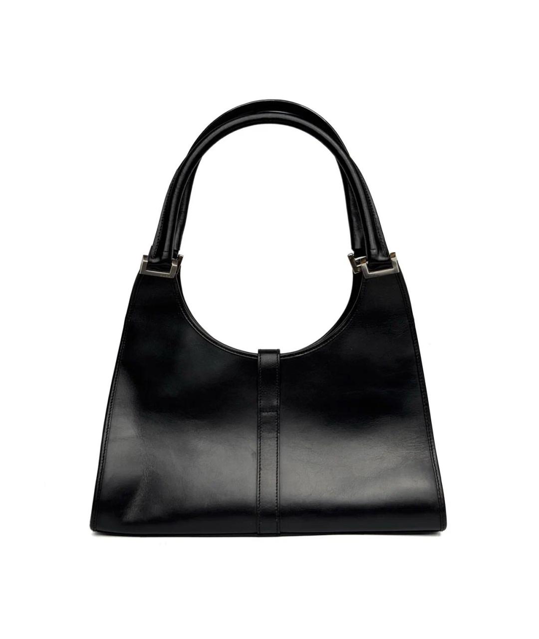 GUCCI Черная кожаная сумка с короткими ручками, фото 2