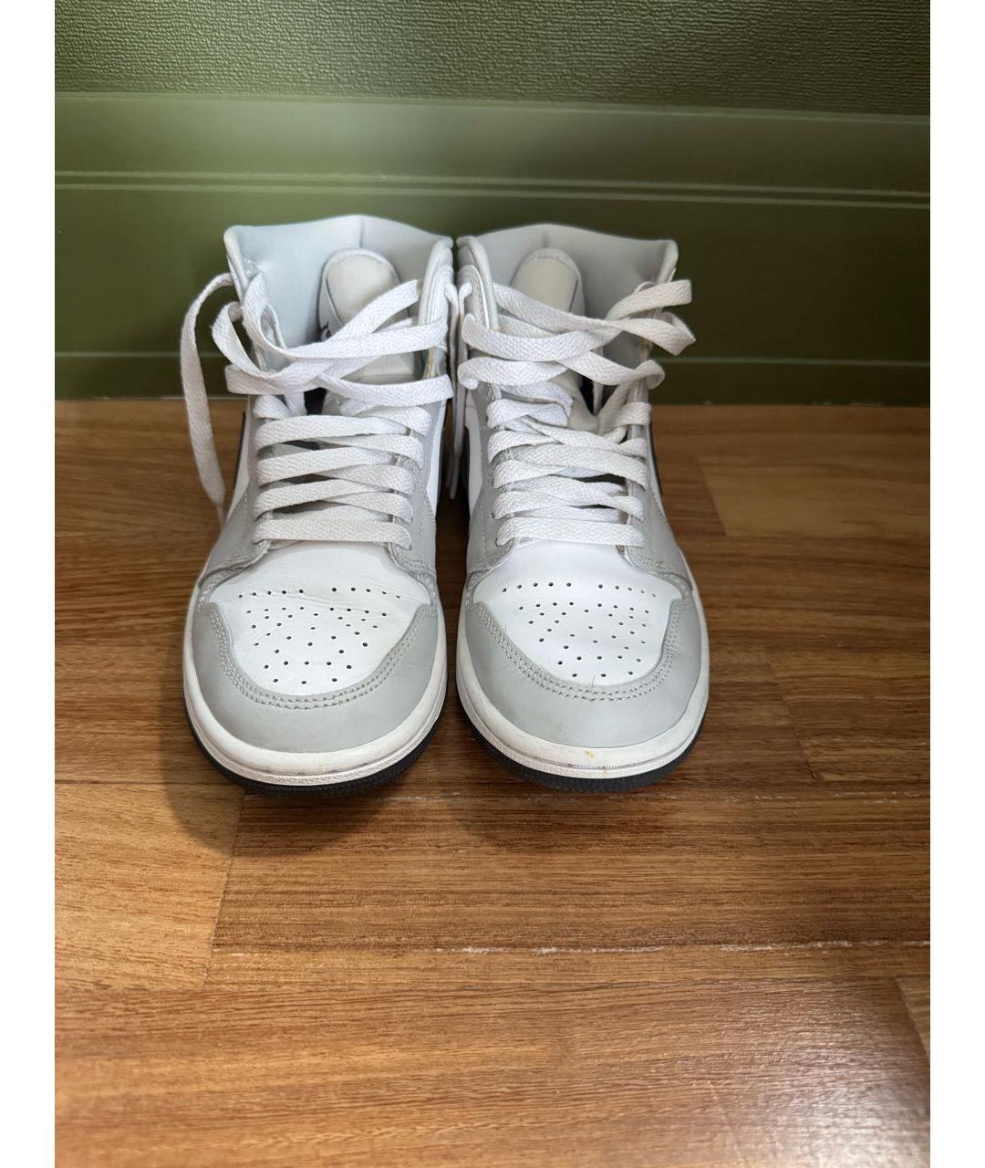 NIKE Серые кожаные кроссовки, фото 2