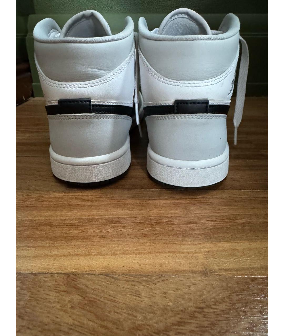 NIKE Серые кожаные кроссовки, фото 4