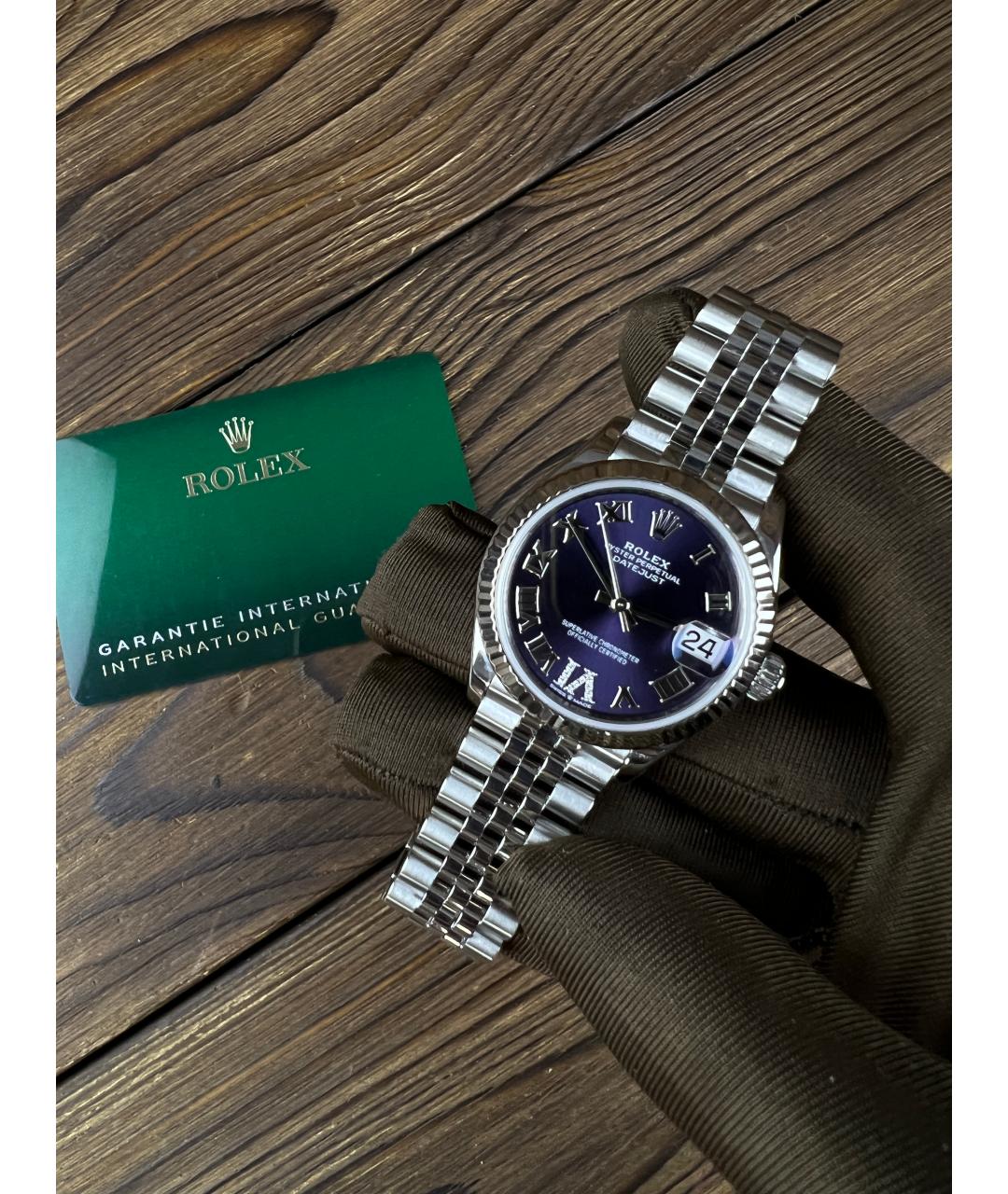 ROLEX Фиолетовые часы, фото 4