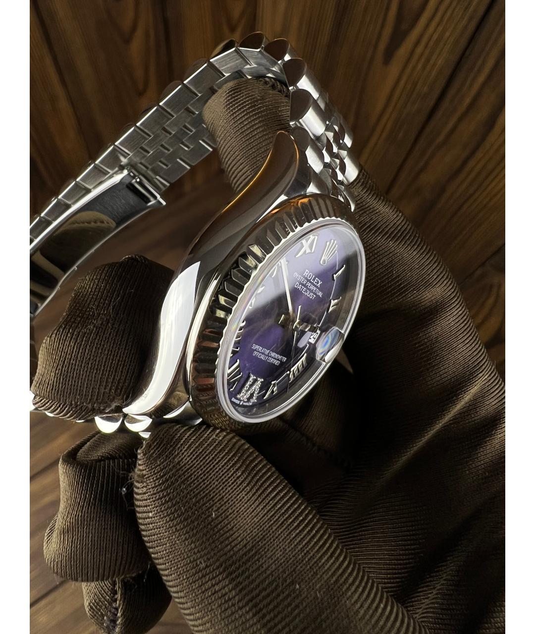 ROLEX Фиолетовые часы, фото 6