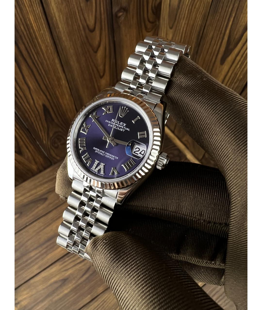 ROLEX Фиолетовые часы, фото 3