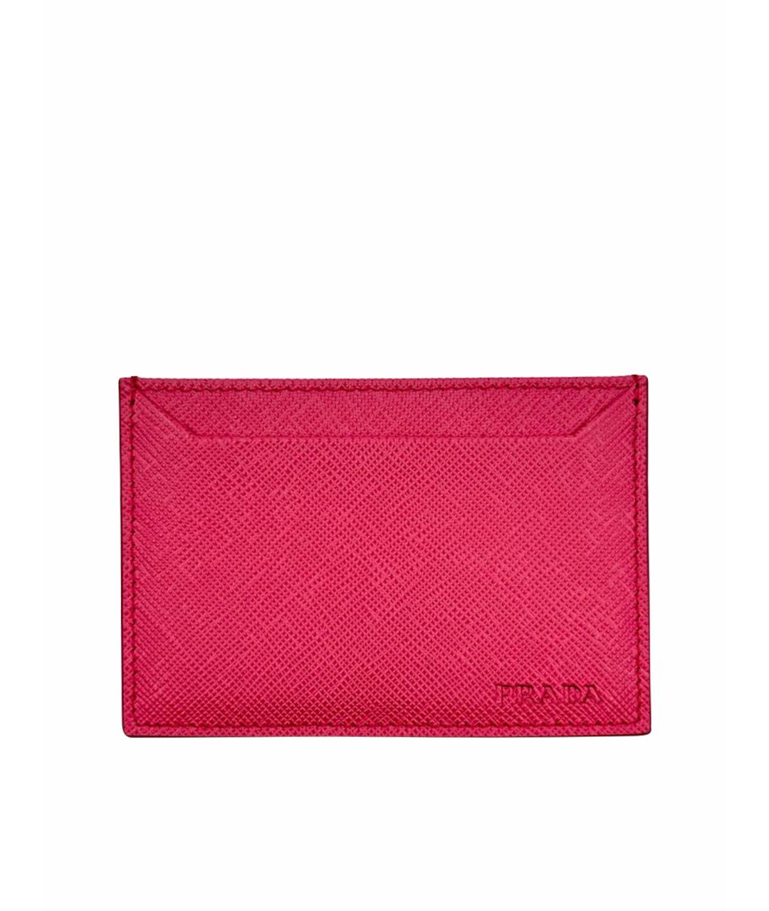 PRADA Розовый кожаный кардхолдер, фото 1