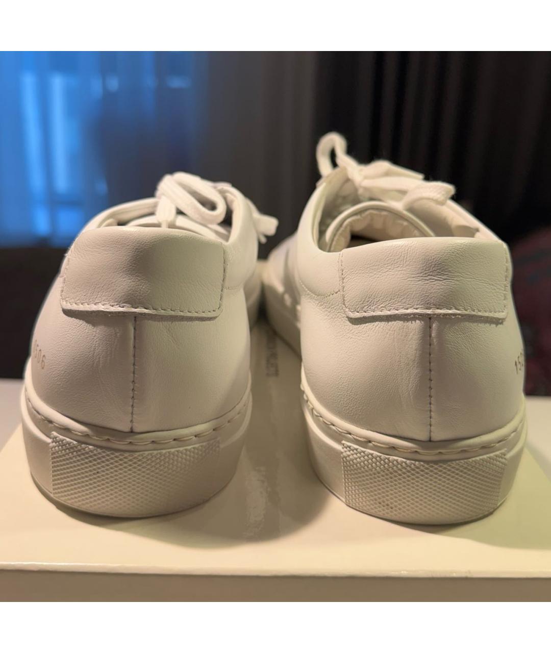 COMMON PROJECTS Белые кожаные низкие кроссовки / кеды, фото 5