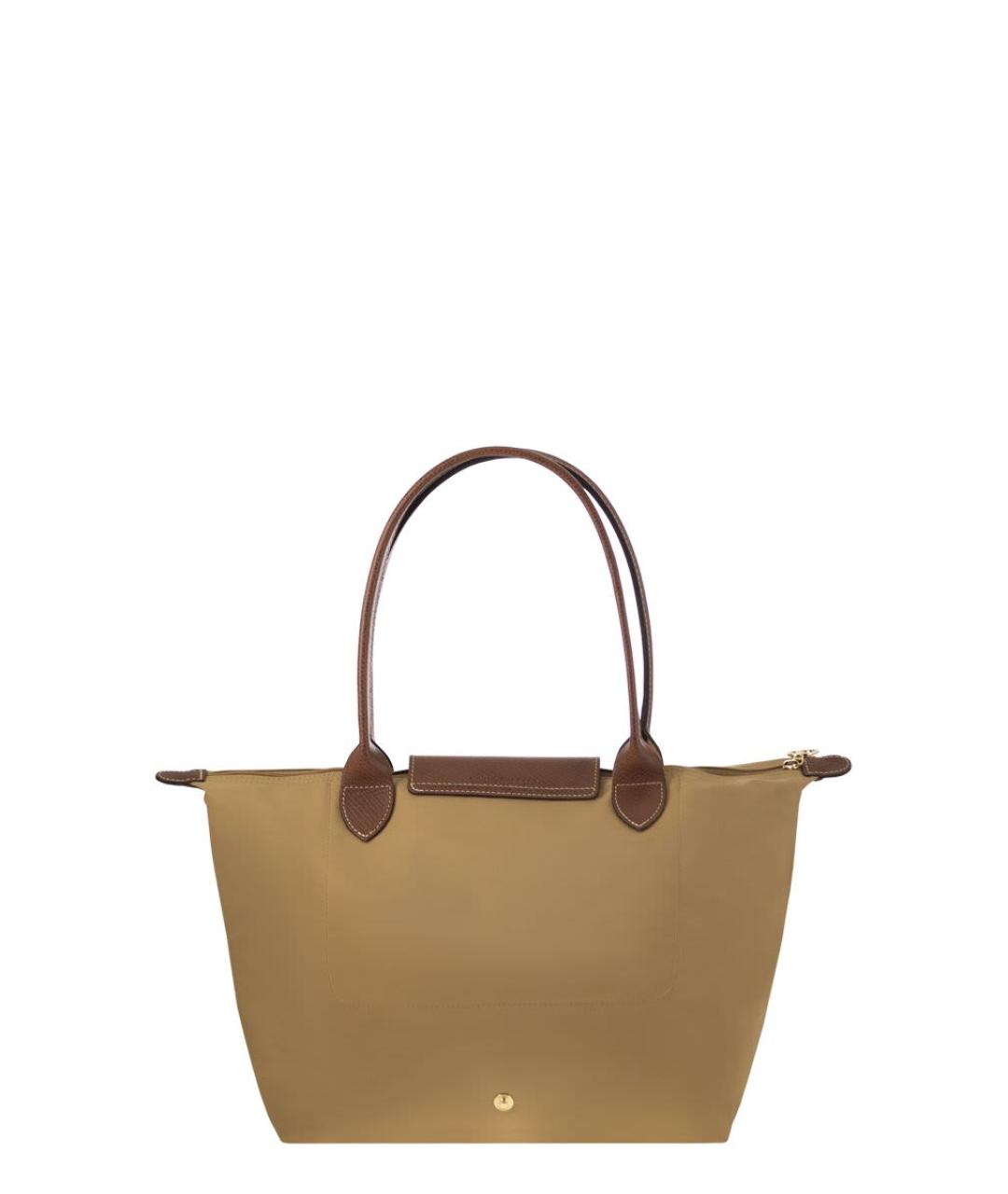 LONGCHAMP Бежевая тканевая сумка через плечо, фото 2