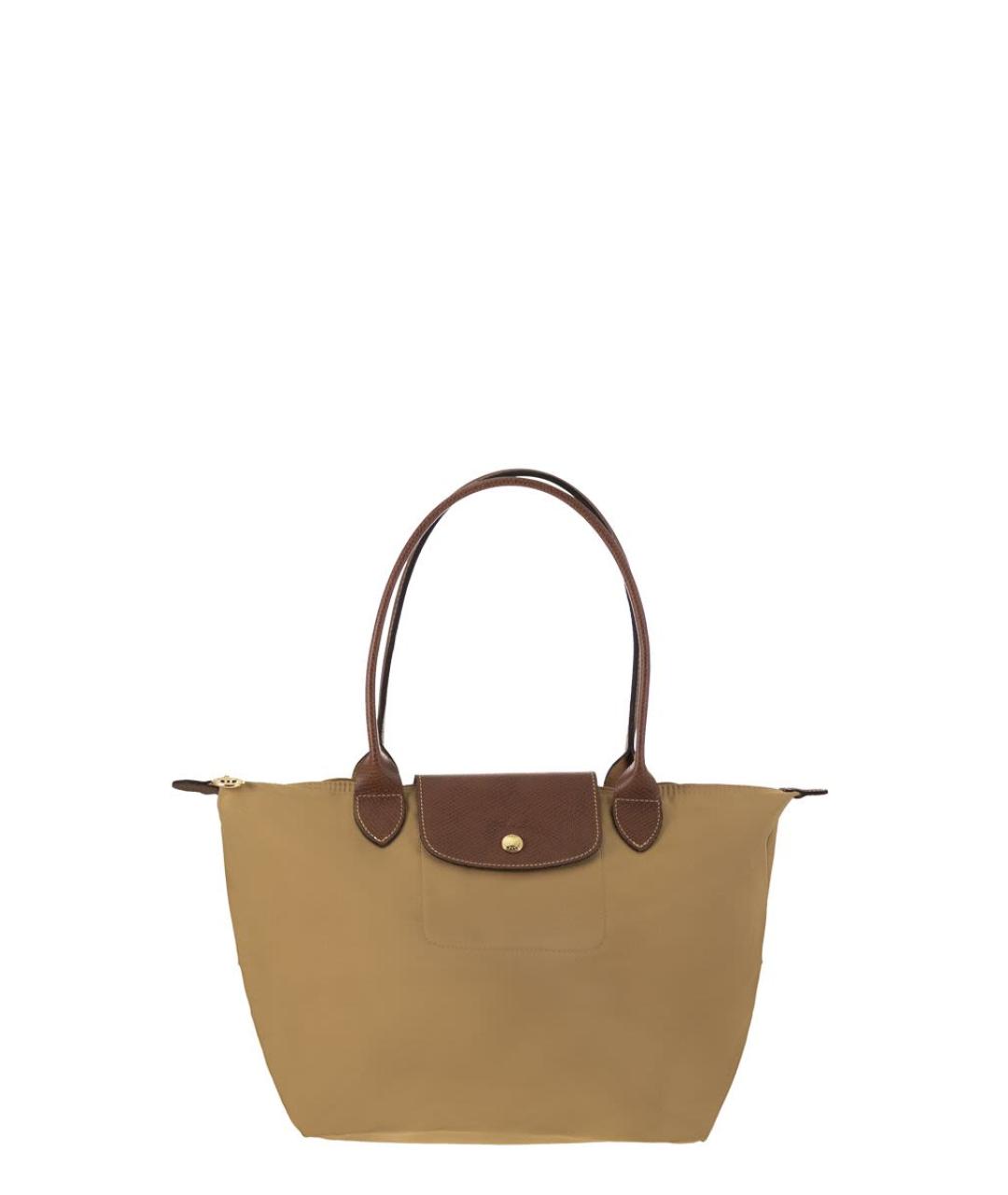 LONGCHAMP Бежевая тканевая сумка через плечо, фото 1