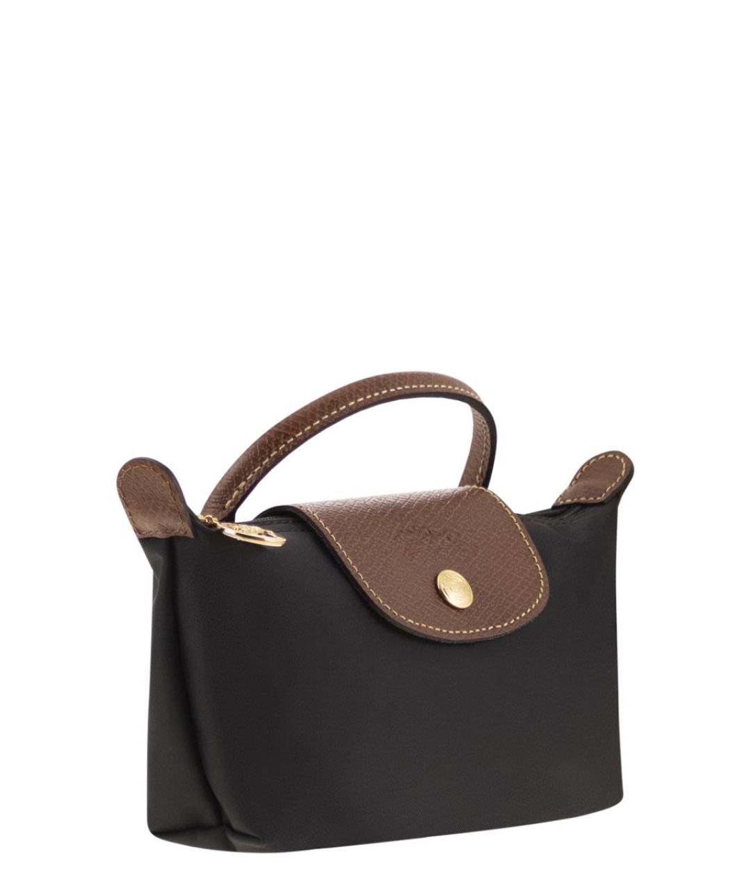 LONGCHAMP Черная синтетическая сумка с короткими ручками, фото 4