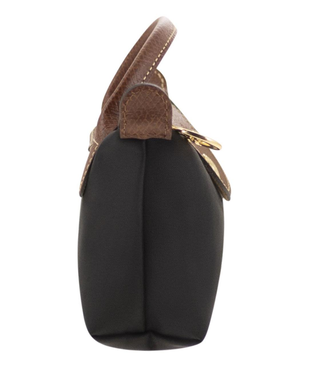 LONGCHAMP Черная синтетическая сумка с короткими ручками, фото 3