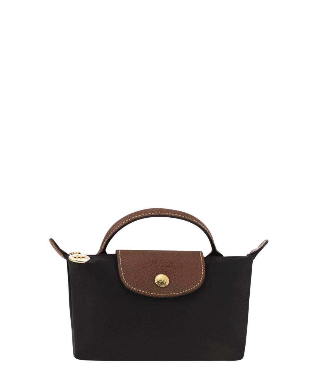 LONGCHAMP Черная синтетическая сумка с короткими ручками, фото 1