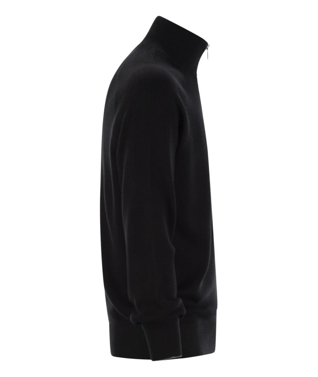 BRUNELLO CUCINELLI Черный хлопковый джемпер / свитер, фото 3