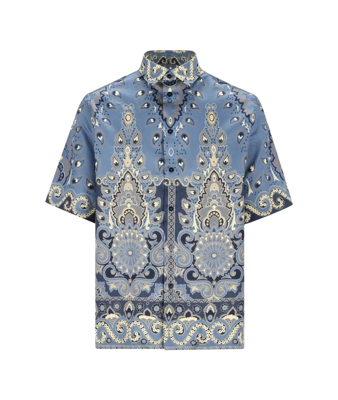 ETRO Голубая хлопковая кэжуал рубашка, фото 1