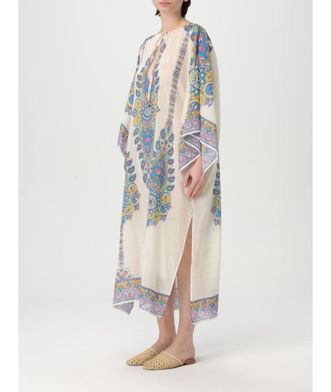 ETRO Мульти хлопковое повседневное платье, фото 4