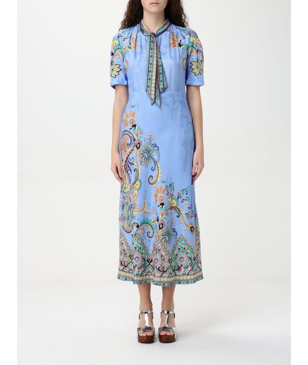 ETRO Голубое повседневное платье, фото 2
