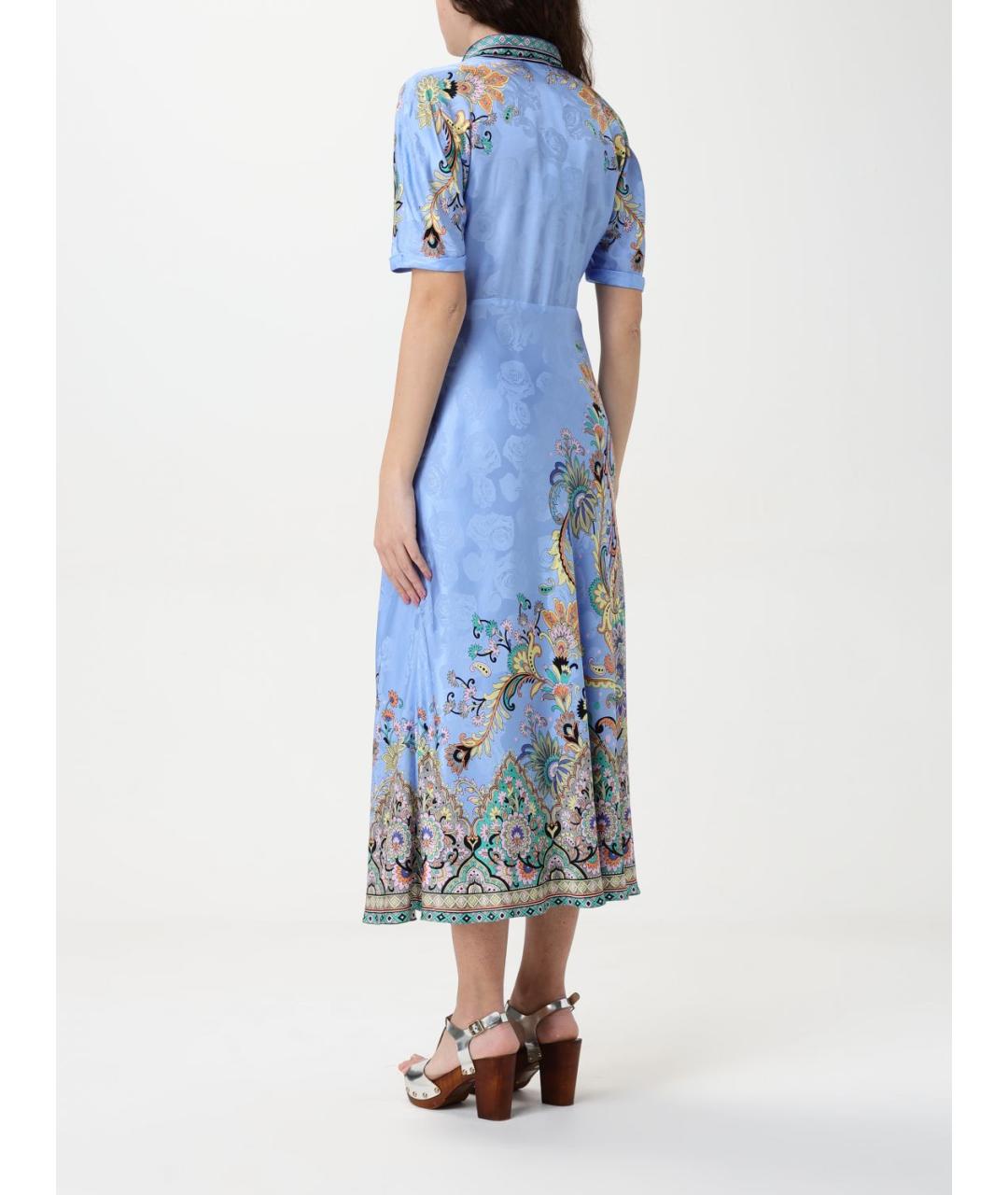 ETRO Голубое повседневное платье, фото 4
