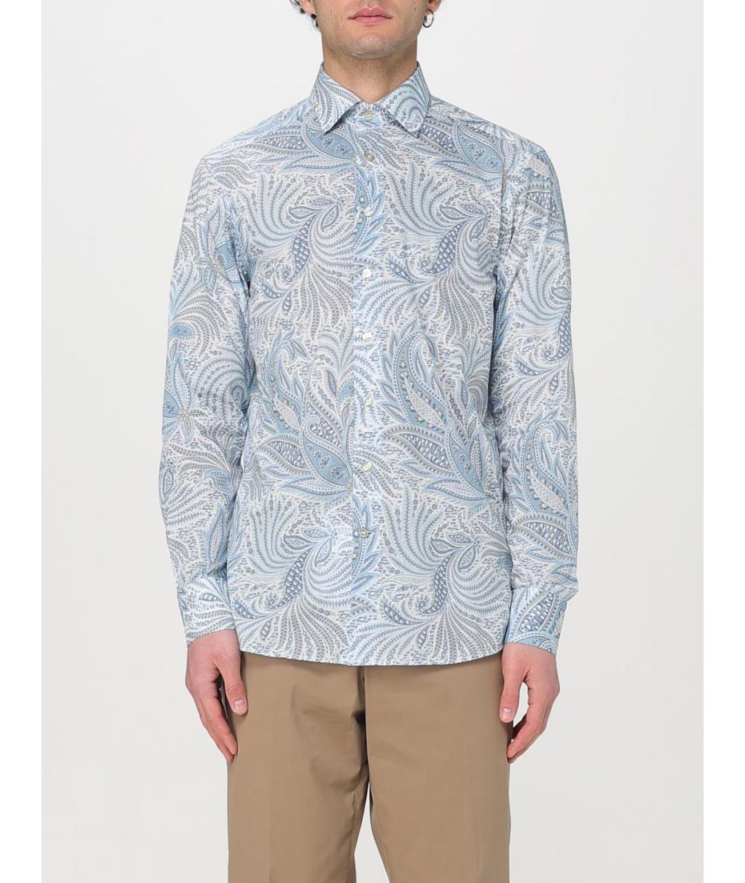 ETRO Голубая кэжуал рубашка, фото 2