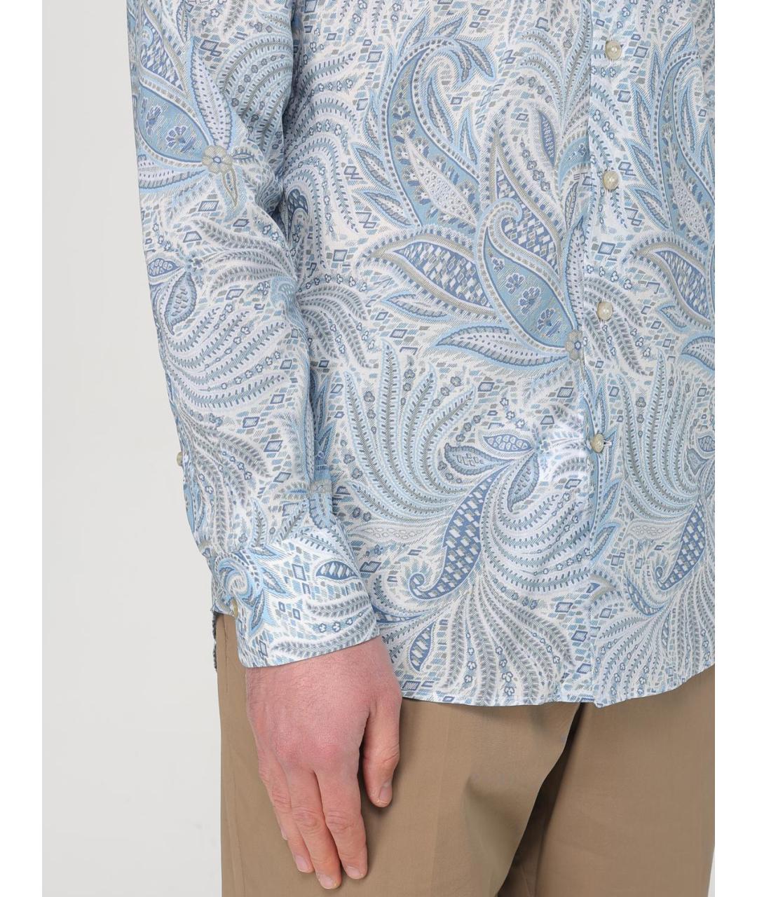 ETRO Голубая кэжуал рубашка, фото 6