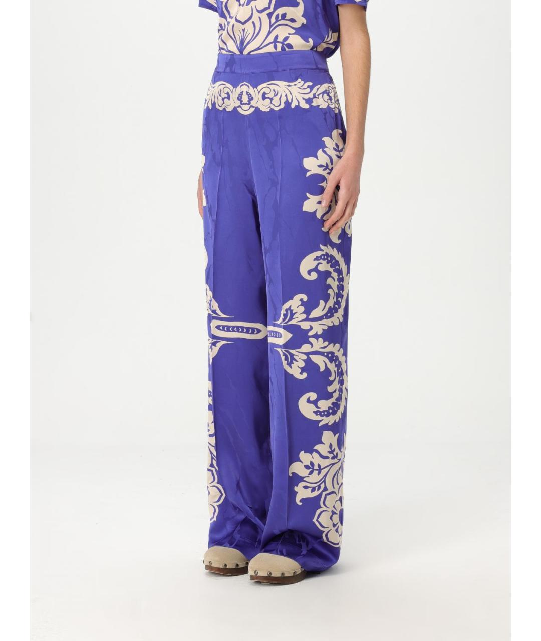 ETRO Фиолетовые прямые брюки, фото 5