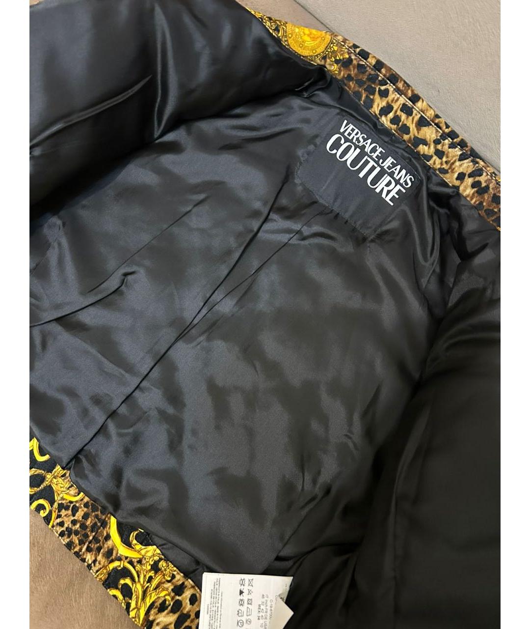 VERSACE JEANS COUTURE Желтая хлопко-эластановая куртка, фото 6