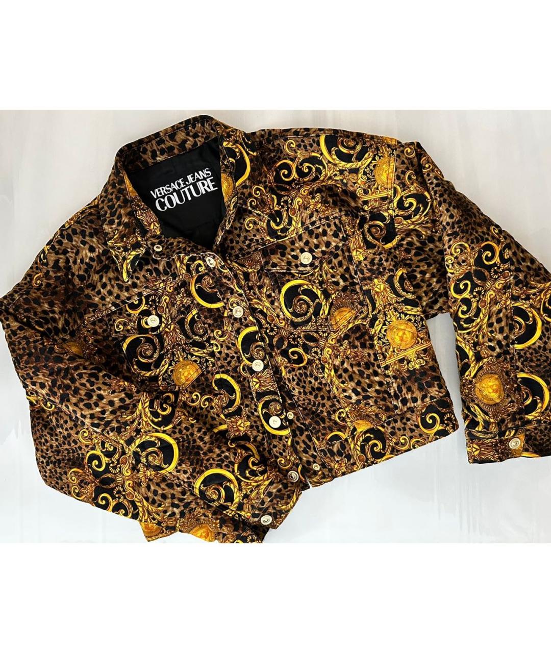 VERSACE JEANS COUTURE Желтая хлопко-эластановая куртка, фото 9