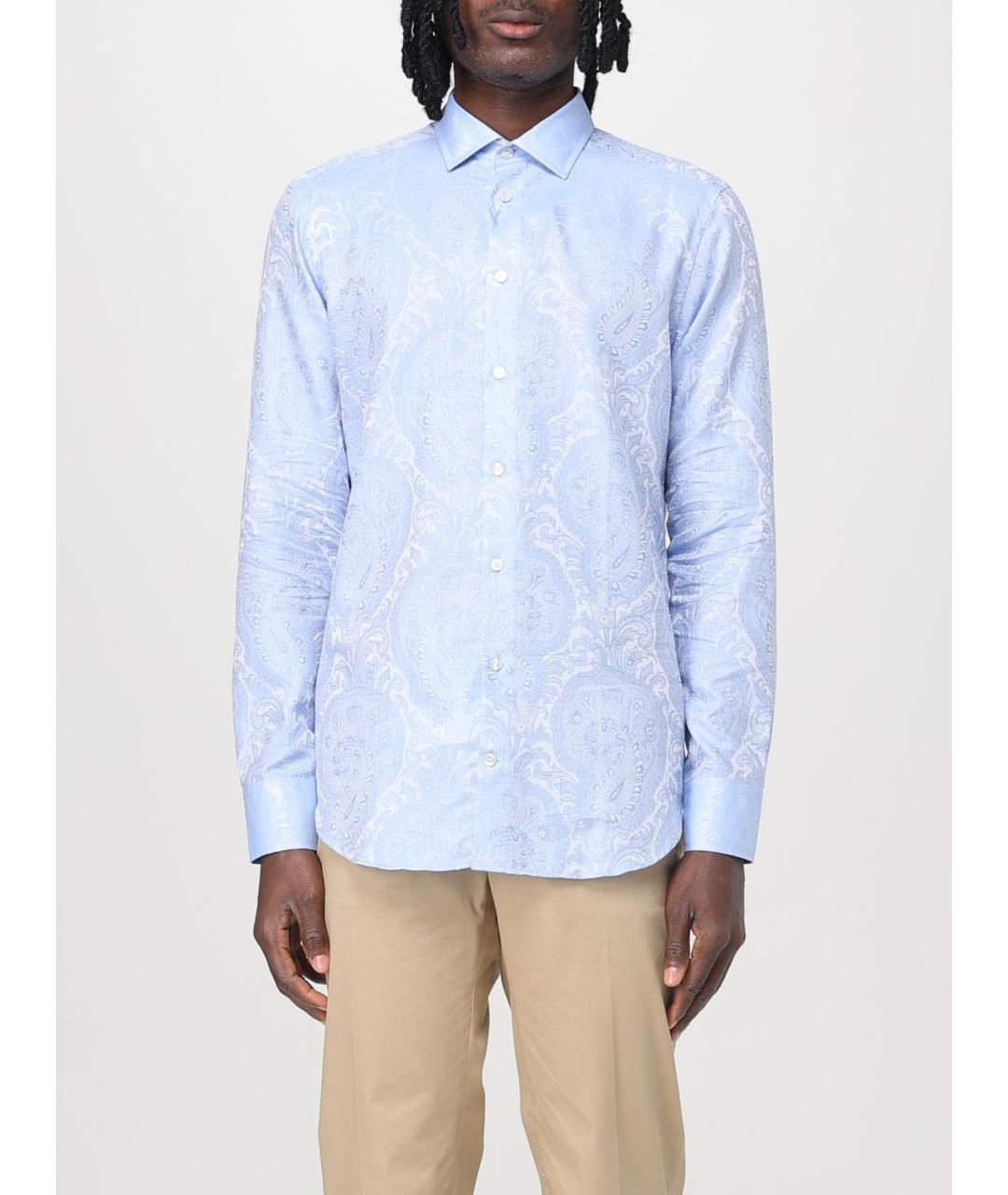 ETRO Голубая кэжуал рубашка, фото 6