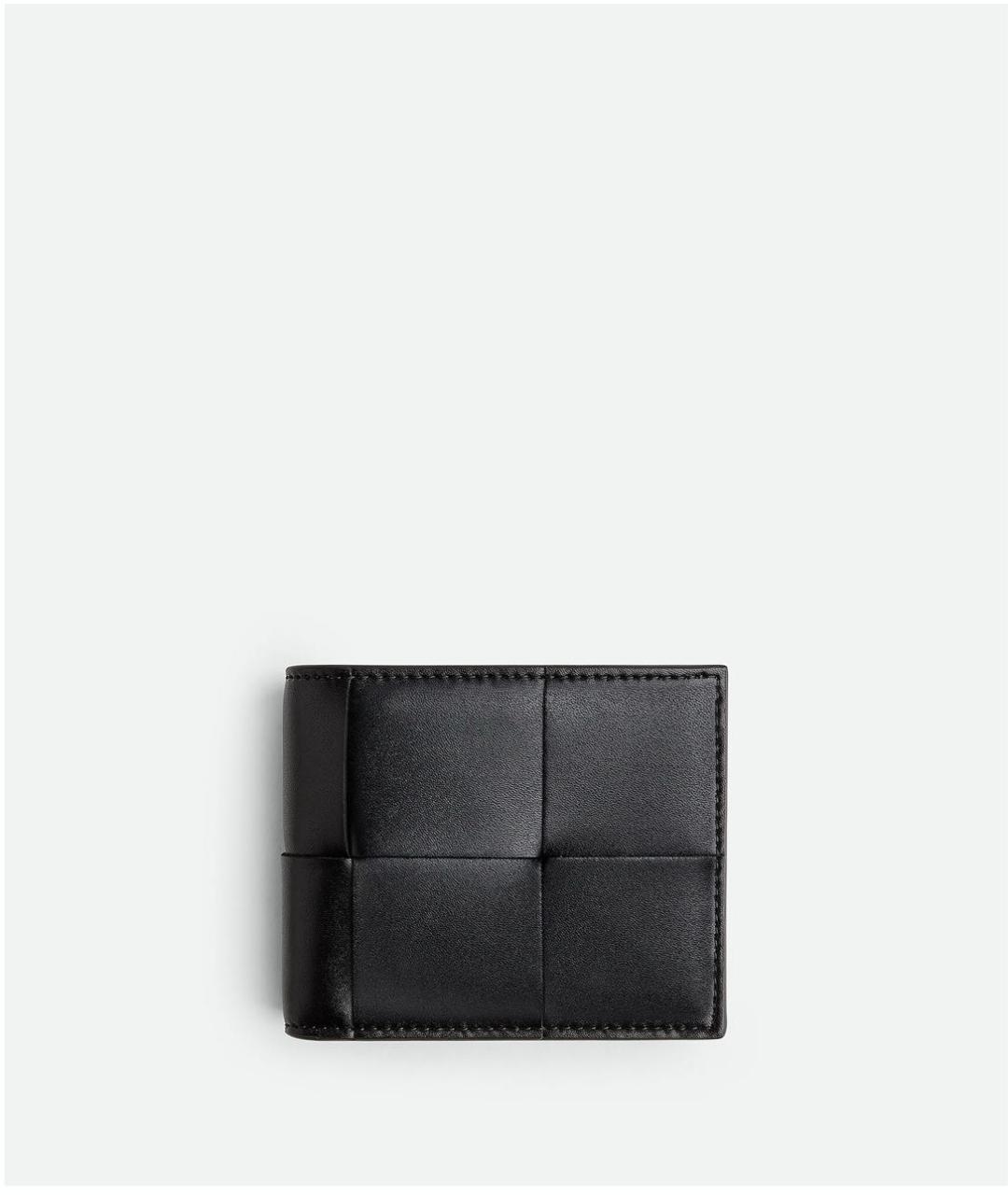 BOTTEGA VENETA Черный кожаный кошелек, фото 3