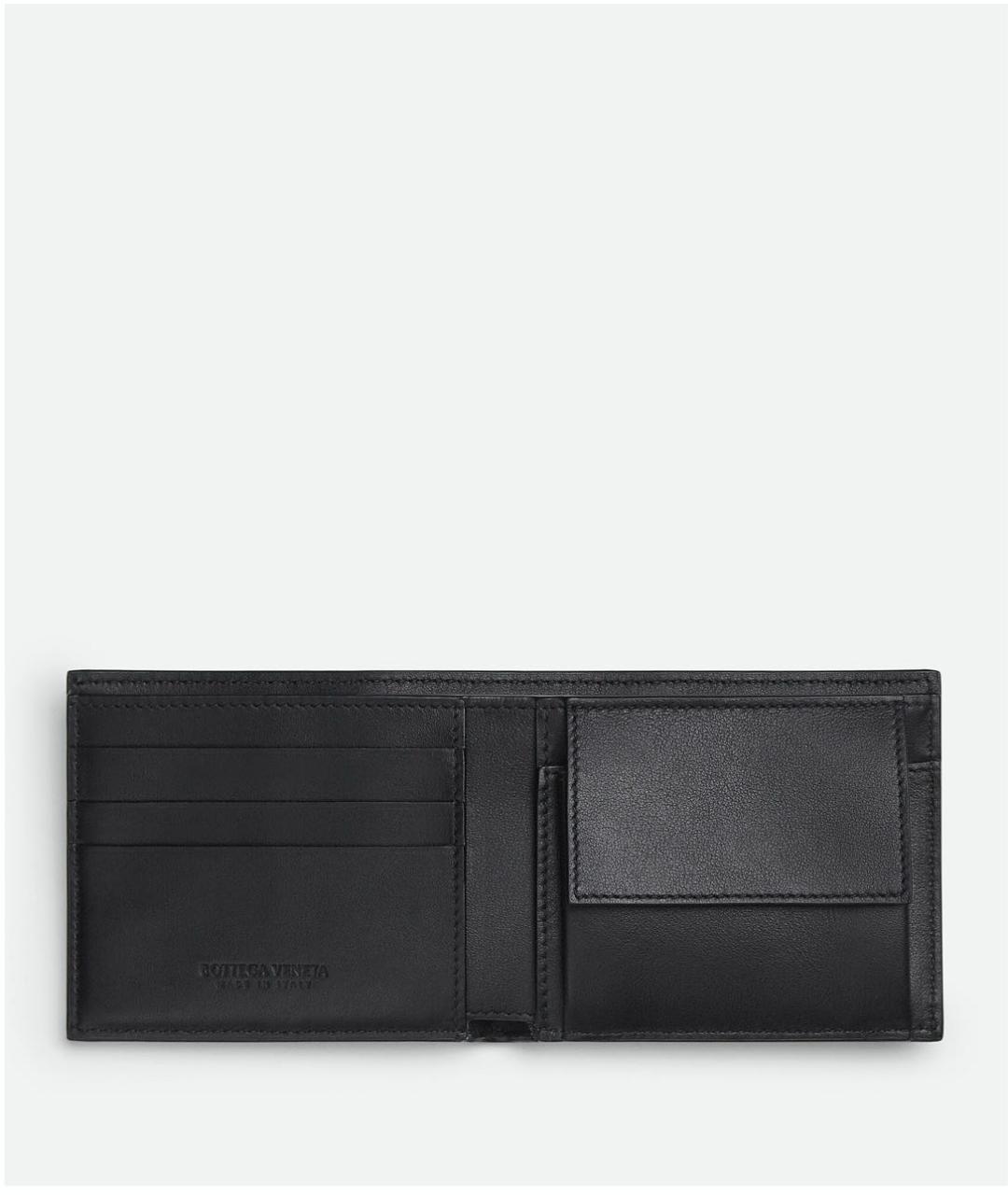 BOTTEGA VENETA Черный кожаный кошелек, фото 2