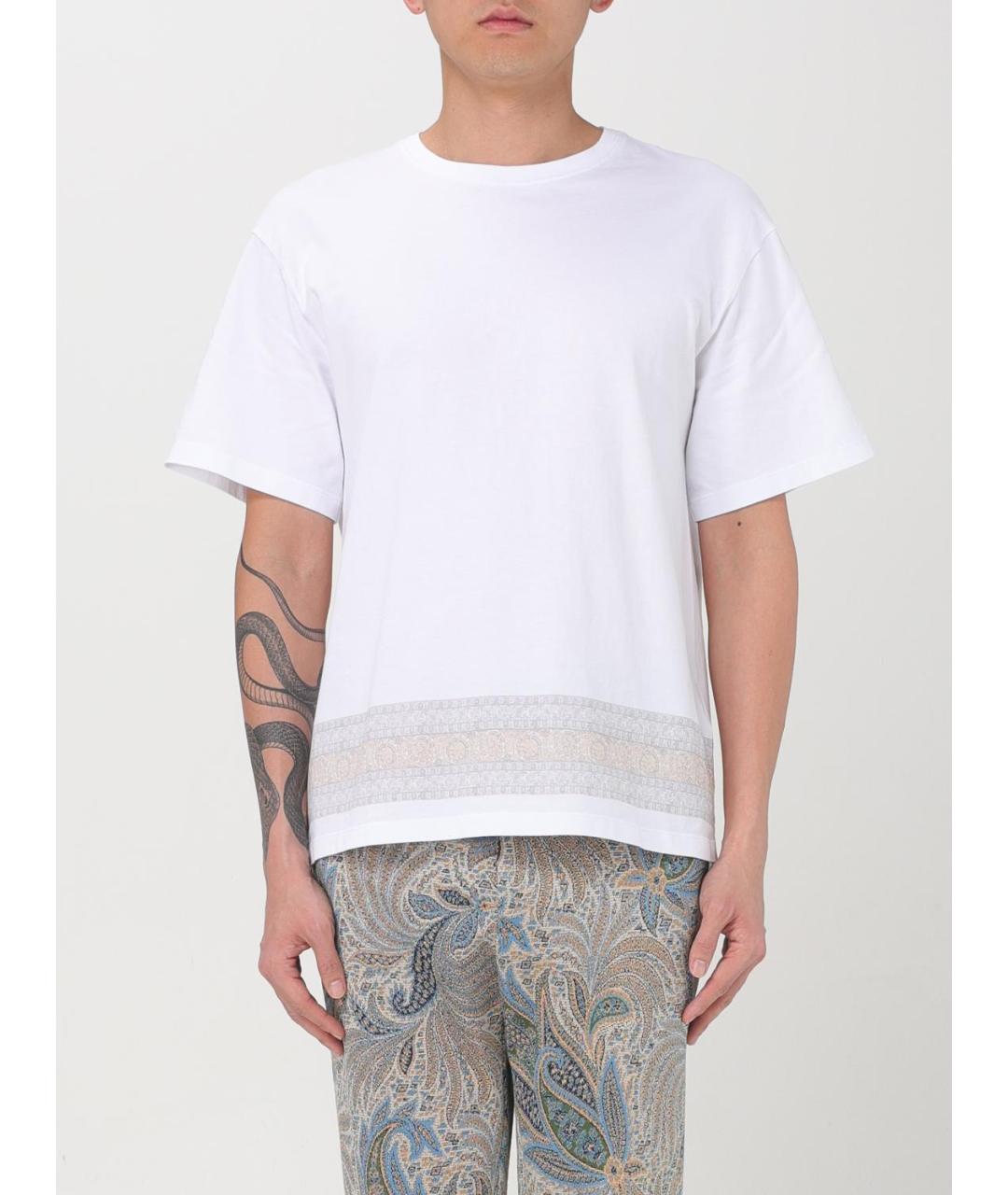 ETRO Белая хлопковая футболка, фото 2