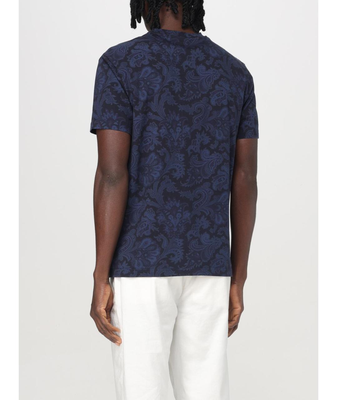 ETRO Синяя хлопковая футболка, фото 4