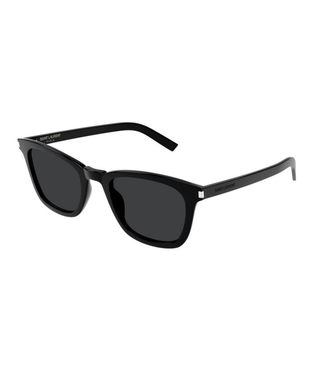 SAINT LAURENT Черные пластиковые солнцезащитные очки, фото 1