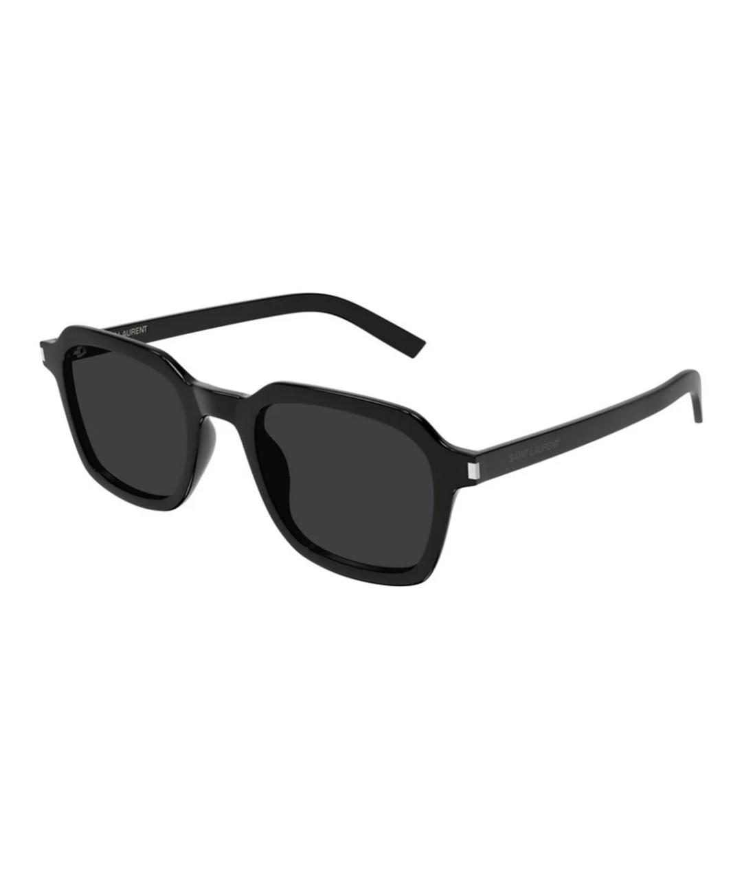 SAINT LAURENT Черные пластиковые солнцезащитные очки, фото 1