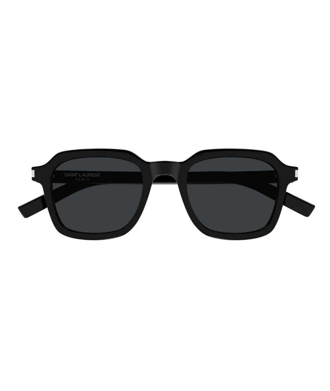 SAINT LAURENT Черные пластиковые солнцезащитные очки, фото 2