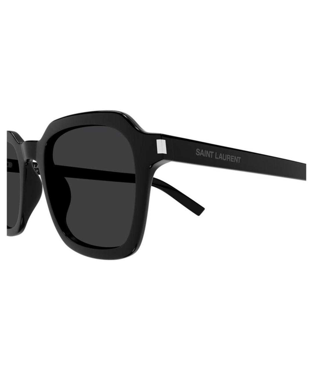 SAINT LAURENT Черные пластиковые солнцезащитные очки, фото 3