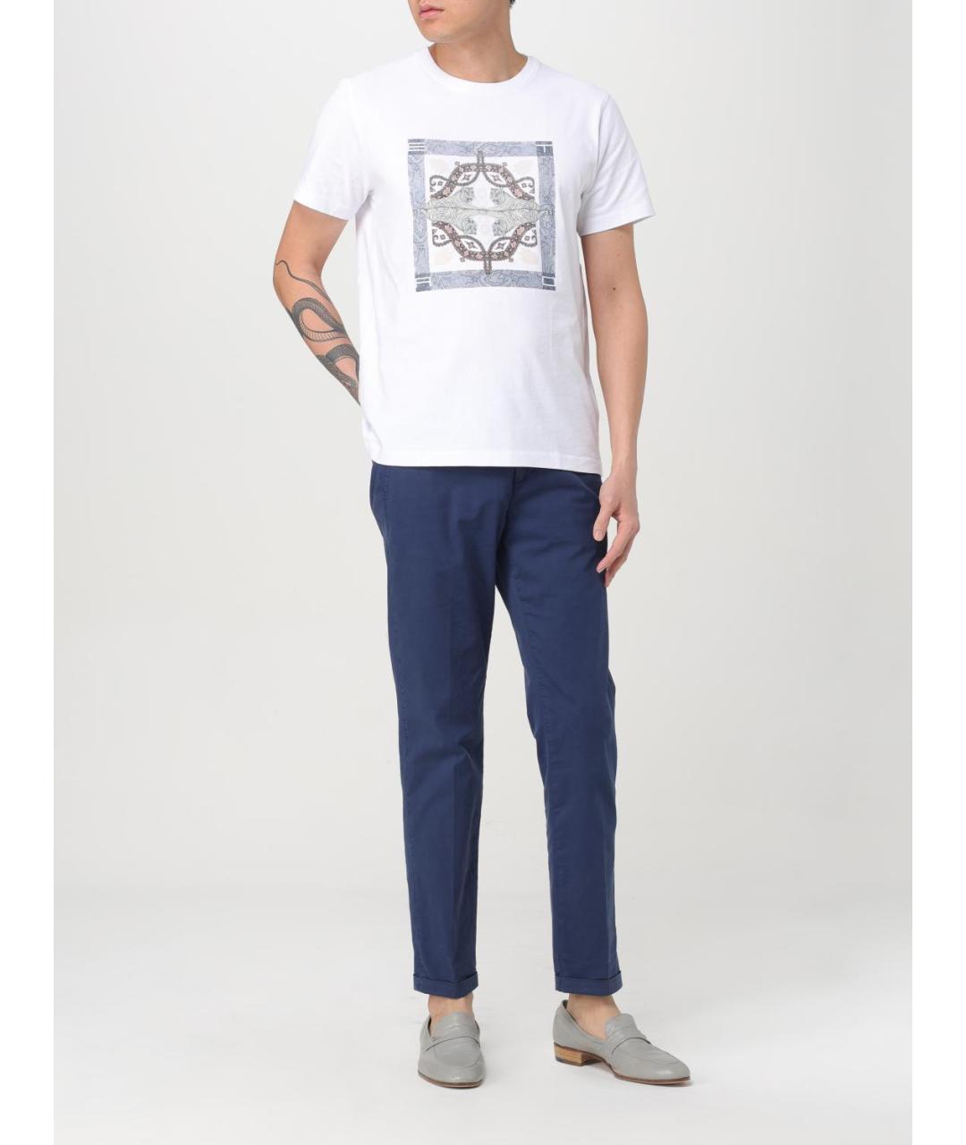 ETRO Белая хлопковая футболка, фото 3