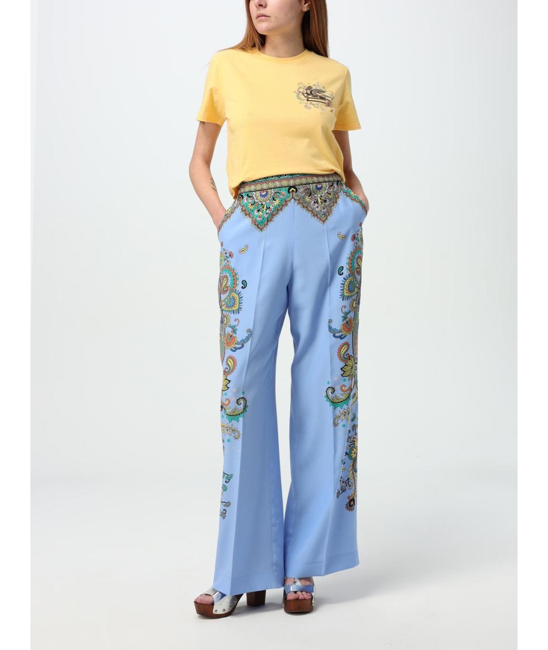 ETRO Желтая хлопковая футболка, фото 3