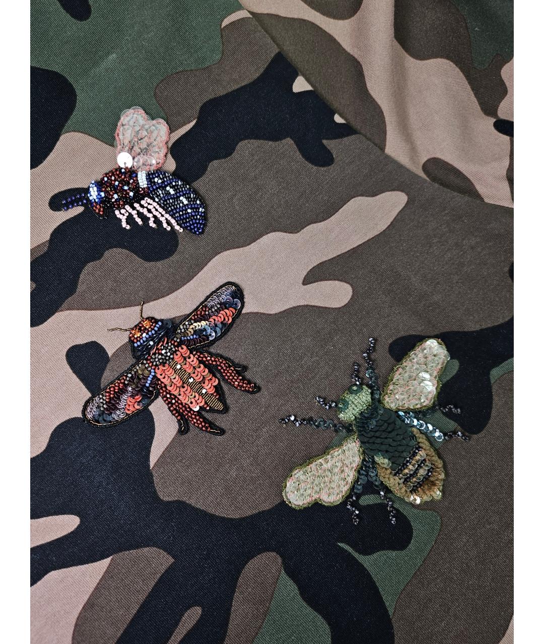 VALENTINO Зеленая хлопковая футболка, фото 3