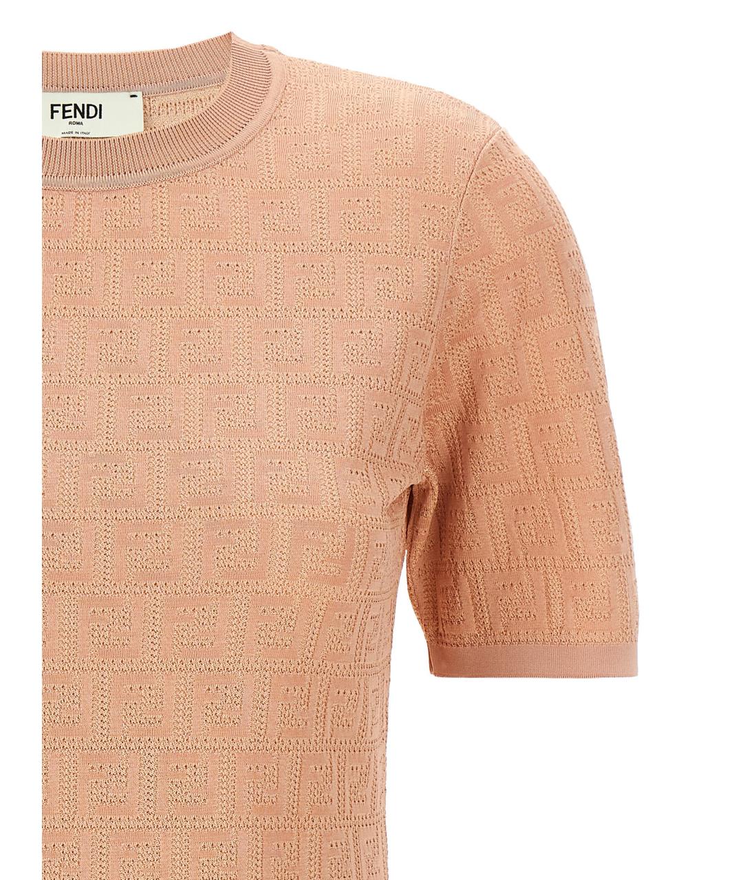 FENDI Розовое хлопковое платье, фото 3