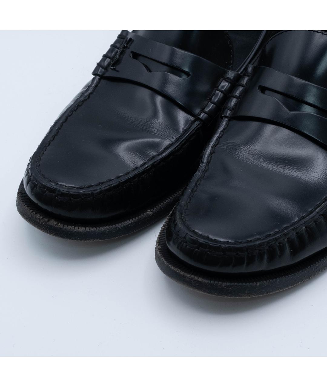 SAINT LAURENT Черные кожаные лоферы, фото 3